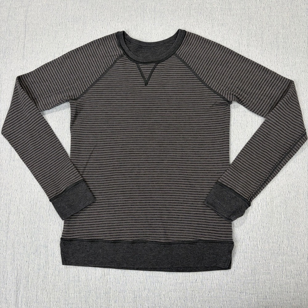 Lululemon Women's Gray Reversible Open Your Heart Pullover Sweatshirt Sz S